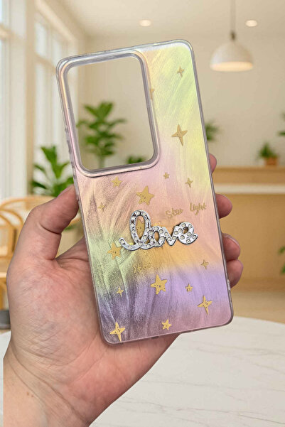 Vip Case Redmi Note 13 Pro 4G Uyumlu Hologramlı Renk Değiştiren Yıldız Desenl...