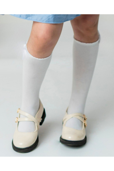 fustite cu luminite White Three Quarter Socks, Snowdrop, Spring - 2-4 years