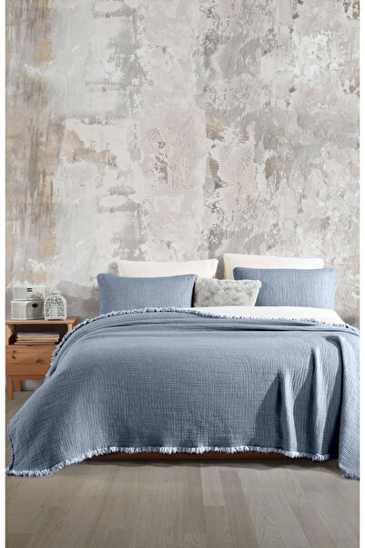 destinyhometex Indigo 6 Layer Muslin Quilt / King Size 260X280