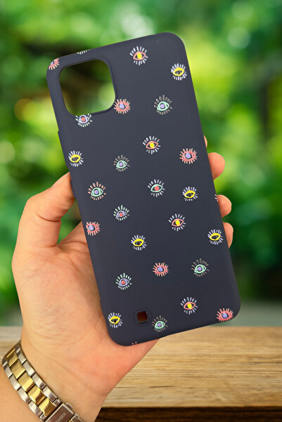 Vip Case Realme C11 -MİNİ EVIL EYE DESENLİ Silikon Darbe Emici Klasik Korumal...