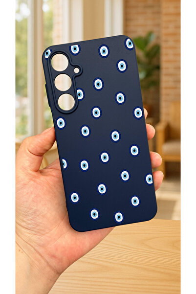 Vip Case Samsung Galaxy A55 -NAZAR BONCUK DESENLİ Silikon Darbe Emici Klasik ...