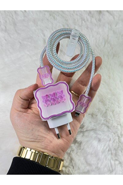 Vip Case İphone 18w/20w Uyumlu Şarj Başlık Kablo Koruyucu Örme Set İphone 11 ...
