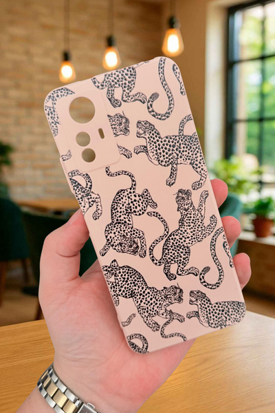Vip Case Redmi Note 12S - LEOPAR DESENLİ Silikon Darbe Emici Klasik Korumalı Rubber Kılıf