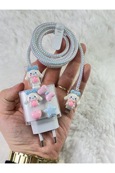 Vip Case İphone 18w/20w Uyumlu Şarj Başlık Kablo Koruyucu Örme Set İphone 11 ve Üstü Tüm Modeller İçin