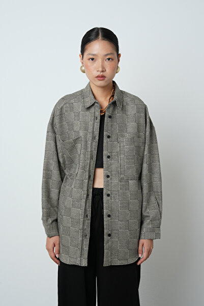 Orfeo Negro Жіноча сорочка з візерунком - з двома кишенями