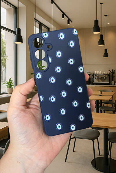 Vip Case Samsung Galaxy M14 - NAZAR BONCUK DESENLİ Silikon Darbe Emici Klasik...