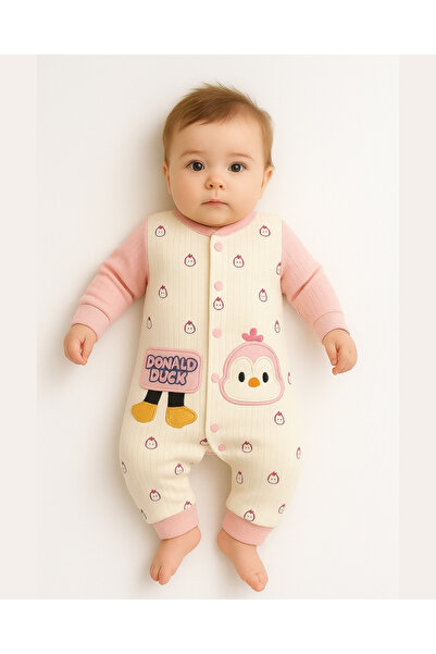Baby Mii Penguin Patterned Cotton Snap Fastener Baby Girl Romper – Asliva