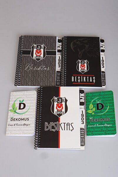 Beşiktaş DEKOMUS CEP DEFTERİ,LİSANSLI PLANLAYICI BLOKNOT,UÇLU KALEM 0.7 MM VE SİLGİ SETİ