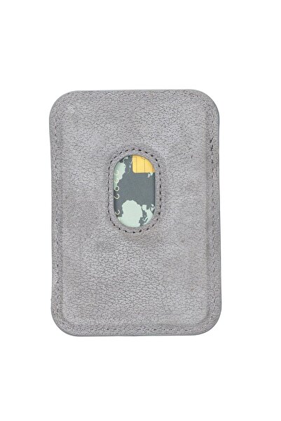 Elvora Maggy Leather Card Holder Rst9Ef Gray