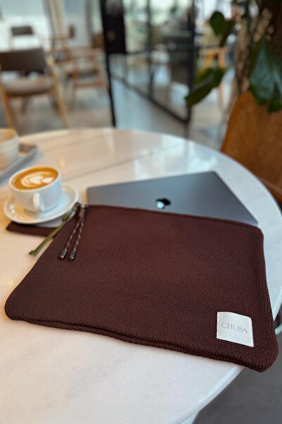 CHUBA Women's Textured Knitwear Accessory Laptop & MacBook & Tablet Case 13"-14" Inch Compatible Brown Chax82