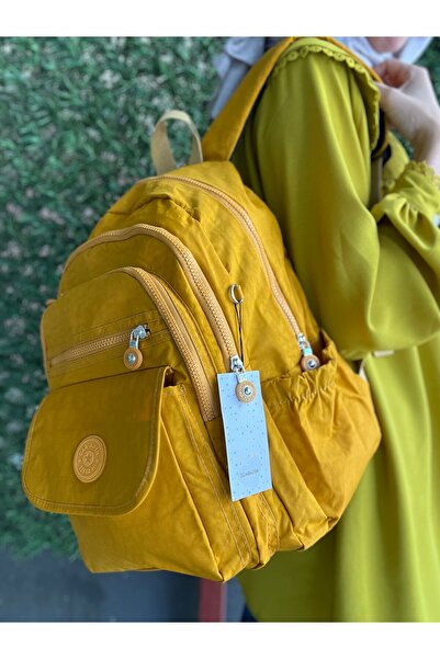 Çanta Trend Mega Lüx Krinkıl Kumaş Lise Ve Ortaokul Sırt Çantası