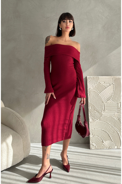 EYLANA ΦΟΡΕΜΑ ΜΑΚΡΥΜΕΝΟ ΜΑΝΙΚΙ ΜΕ ΛΑΜΠΡΟ ΛΑΜΠΡΟ ΠΛΕΚΤΟ ΦΟΡΕΜΑ MADONNA