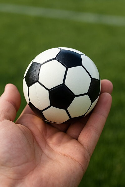 MİNGODAN Siyah Beyaz Taraftar Stres Topu Sıkmalı Sünger Top El Bilek Egzersiz...