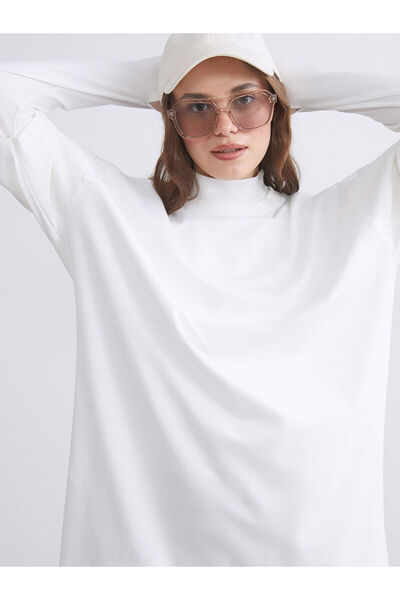 LC Waikiki Νέα σεζόν Γυναικείο τουνίκ με ψηλό γιακά Oversize