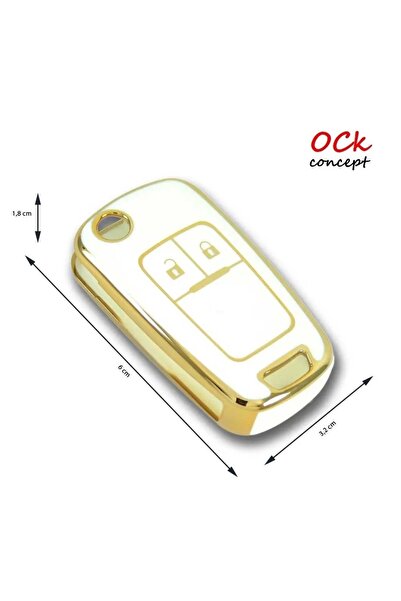 ock concept غطاء حافظة مفتاح السيارة الأوتوماتيكي باللون الأبيض لسيارة أوبل أسترا J BOX