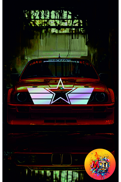 sticker ملصق زجاجي للسيارات والدراجات النارية بتصميم جيشي JDM - ملصق هولوجرام