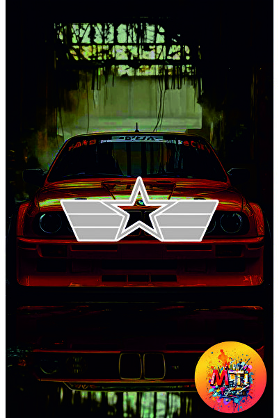 sticker ملصق زجاجي للسيارات والدراجات النارية بتصميم جيشي JDM - ملصق هولوجرام