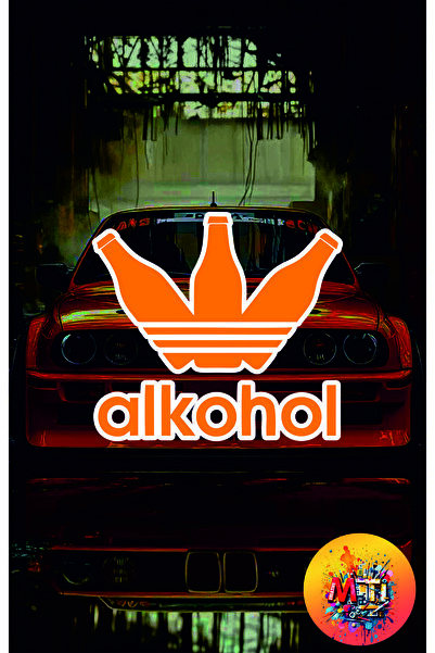 sticker ملصق زجاجي للسيارات والدراجات النارية من نوع Jdm مطبوع عليه كلمة "Alc...