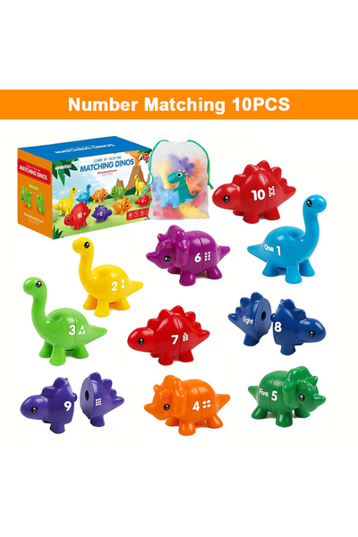 Choice1 لعبة مطابقة الديناصورات (10 قطع) - لعبة مونتيسوري للأطفال - مطابقة ال...