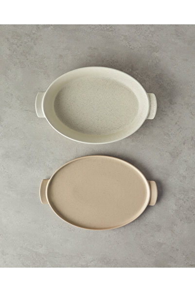 English Home Pure Stoneware Oval Oven Dish 33.8X21.4X6.5 cm Cream