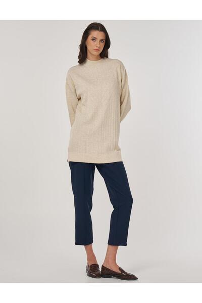 KYR Sewn Detailed Knitwear Tunic Stone