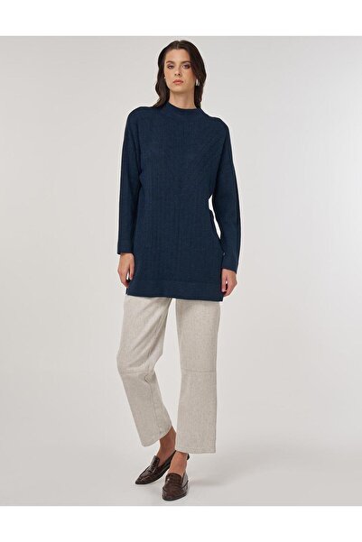 KYR Sewn Detailed Knitwear Tunic Navy Blue
