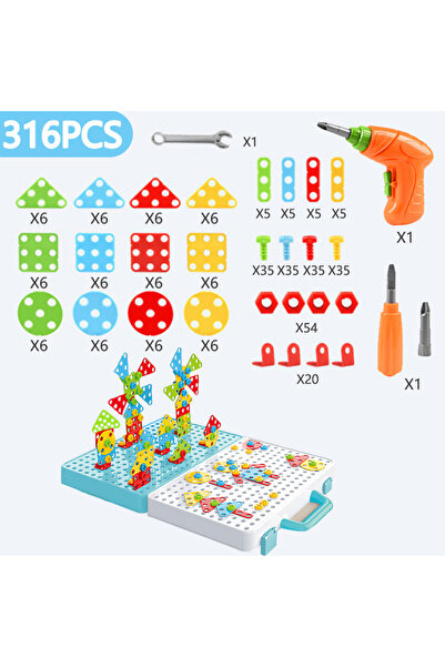 Choice3 316PCS Electric Electric Drill Nut Disassembly Match Tool Toys Childr...