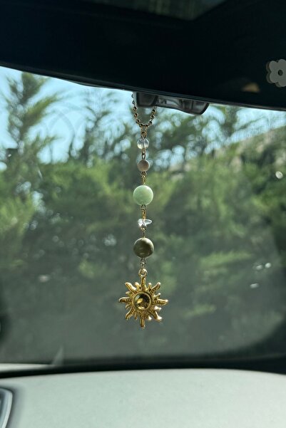 klovi Güneş Enerjisi Doğal Taş Araba Dikiz Aynası Süsü