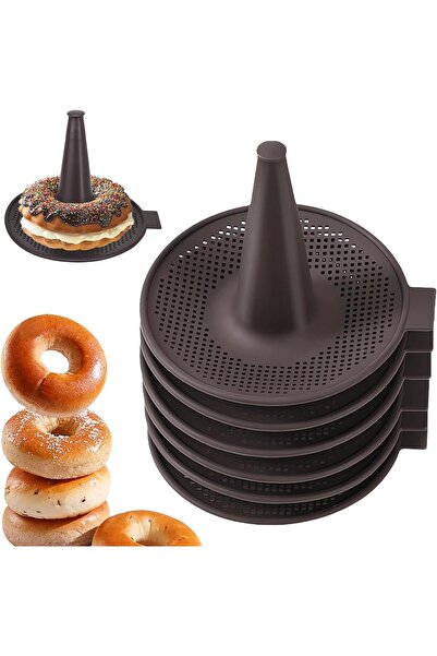 erorex 6Pcs Round Doughnut Muffin Cupcake Molds Non Stick Silicone Donut Pans Baking Cupcake Kitchen