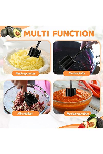 erorex Meat Chopper, Hamburger Chopper, Potato Masher Professional Multifunctional Heat Resistant Nylon