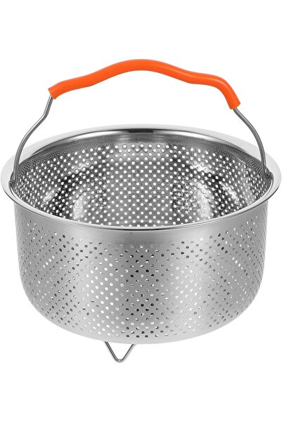 erorex Stainless Steel Steamer Basket Silicone Handle, 2L Mesh Strainer Basket Vegetables, Egg Steamer