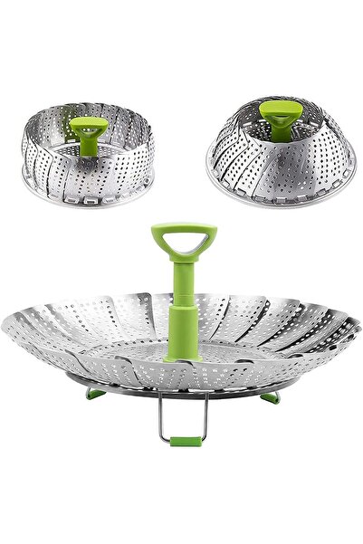 erorex Steamer Basket Stainless Steel Vegetable Steamer Basket Folding Steamer Insert Veggie Fish Seafood