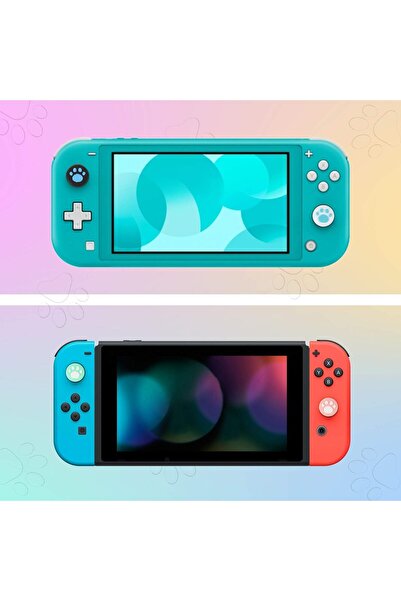 erorex 28 Pieces Replacement Cute Cat Claw Design Thumb Grip Caps Silicone Cat Analog Stick Cover