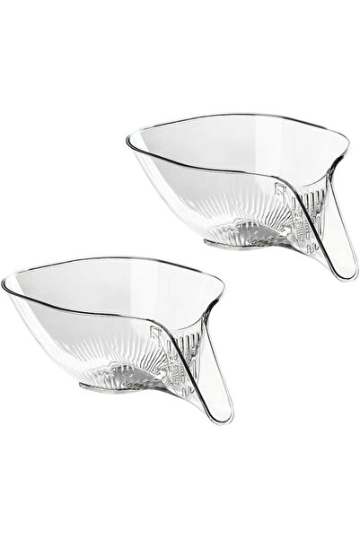 erorex 2Pcs Kitchen Drain Basket Set Spout Multi Functional Kitchen Tool Transparent Design Effortless
