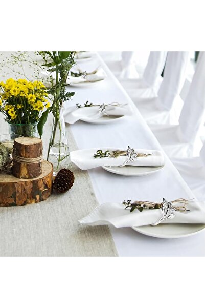 erorex 12Pcs Willow Leaf Napkin Rings, Table Decorative Rings, Plate Decorative Rings, Suitable Home