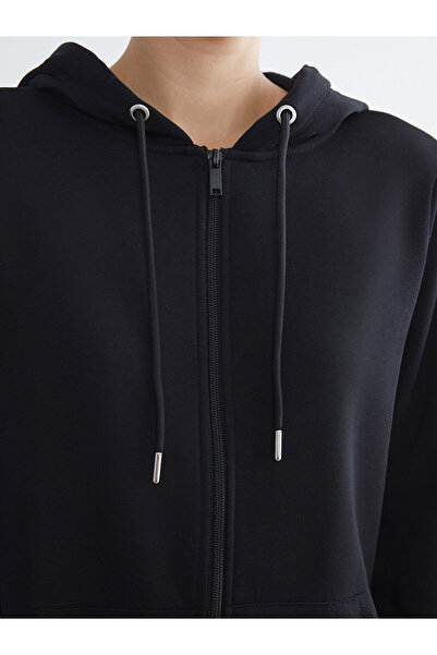 LC Waikiki New Season Hooded Women's Zippered Sweatshirt