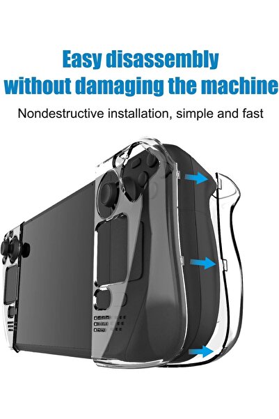 erorex Clear Protective Case Valve Steam Deck Crystal Clear Pc Hard Case Dustproof Drop Proof All Round