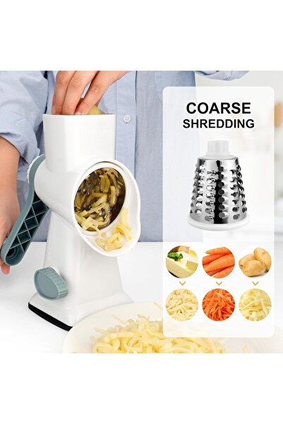 erorex Cheese Grater Rotary Shredder – Stainless Steel Grater Vacuum Suction Base, Multi Functional