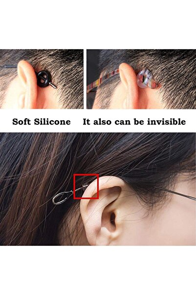 erorex 6 Pairs Anti Slip Silicone Holder Eyeglasses Ear Hook Grip Temple Tip Holder Glasses Kids Adults