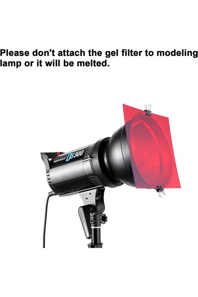 NEEWER 12x12"/30x30cm Color Correction Gel Filter Set (8-Pack, Multicolor)