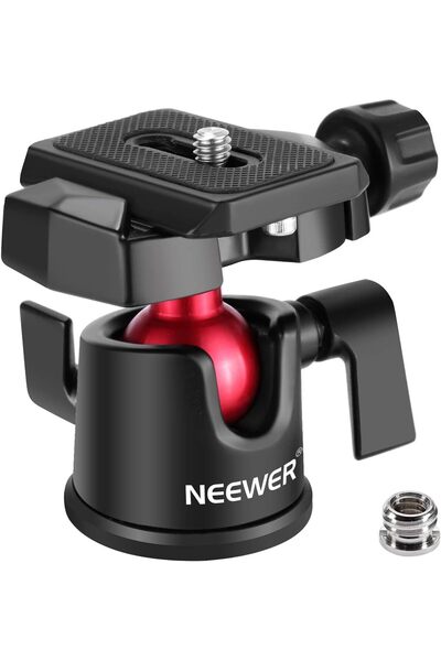 NEEWER Camera Tripod Head Ball Head 360° Rotating Panoramic with 1/4" Arca Type Quick Plate and Bub