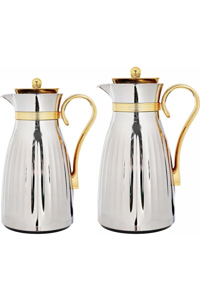 rexa thermos set, 1/0.75, thermal glass inner shell, plastic outer shell, 2 pieces