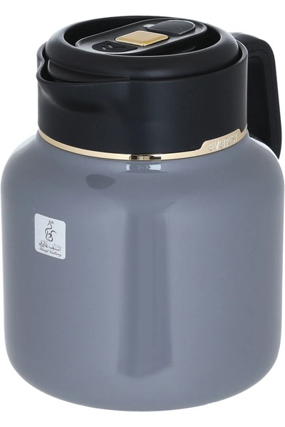 Alsaif Gallery Sarah thermos, 1.5 liters, black handle, steel inner case, steel outer case