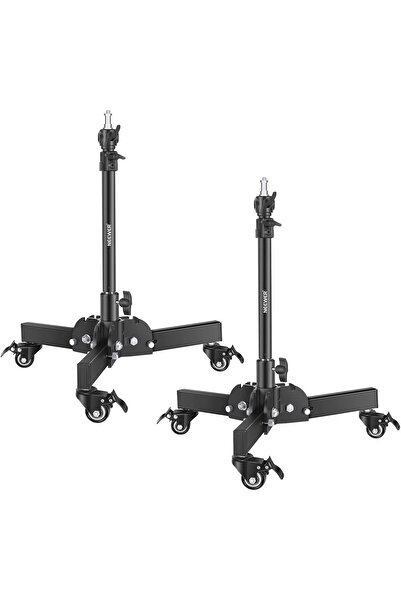 NEEWER Pack of 2 Heavy Duty Light Stands with Wheels, 2.4 ft Max Height, Foldable Tripod ST72