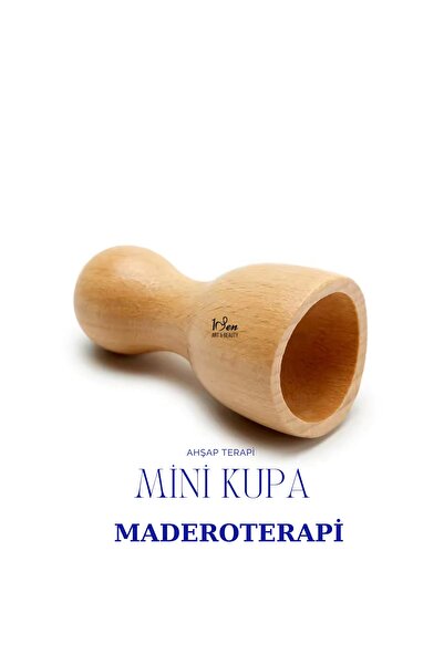 1senartbeauty Maderoterapi Ahşap Mini Kupa | Doğal Yüz Masaj Aleti