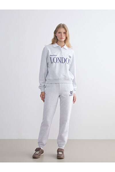 LC Waikiki Polo Neck London Printed Women's Sweatshirt