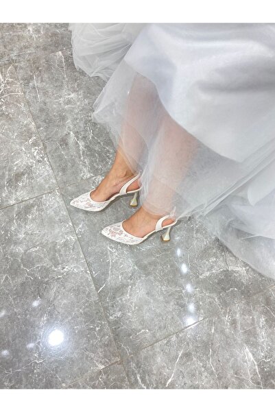 LAKE SHOES DANTELLİ KADEH TOPUK SİVRİ BURUN STİLETTO
