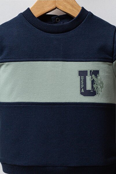 U.S. Polo Assn. U.S. Polo Assn. Baby Boy 2-Piece Set Navy Blue-Green