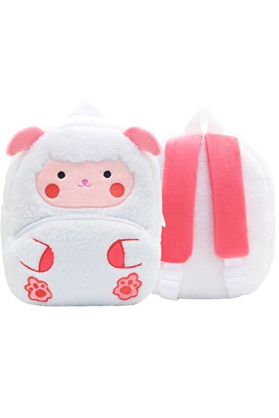 WePro Store Ghiozdan pentru grădiniță, model mielușel, plush, 26x24x10