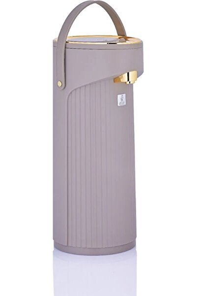 Glory ترمس جيد، وعاء داخلي زجاجي، غلاف خارجي بلاستيكي - جولد كافيه